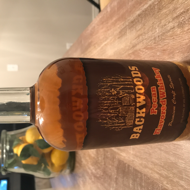 Backwoods pecan flavored whiskey