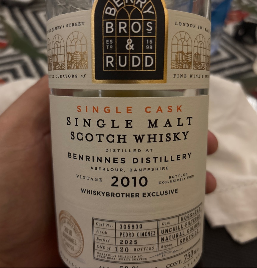 Berry Bros & Rudd Single Cask Single Malt Whisky 2010
