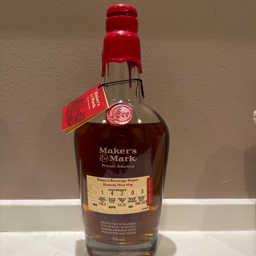 Maker's Mark Private Selection (Binny's Kentucky Meat Map, June 2023)