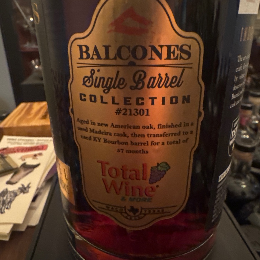 Balcones Texas Single Malt Single Barrel - Total Wine Barrel 21301