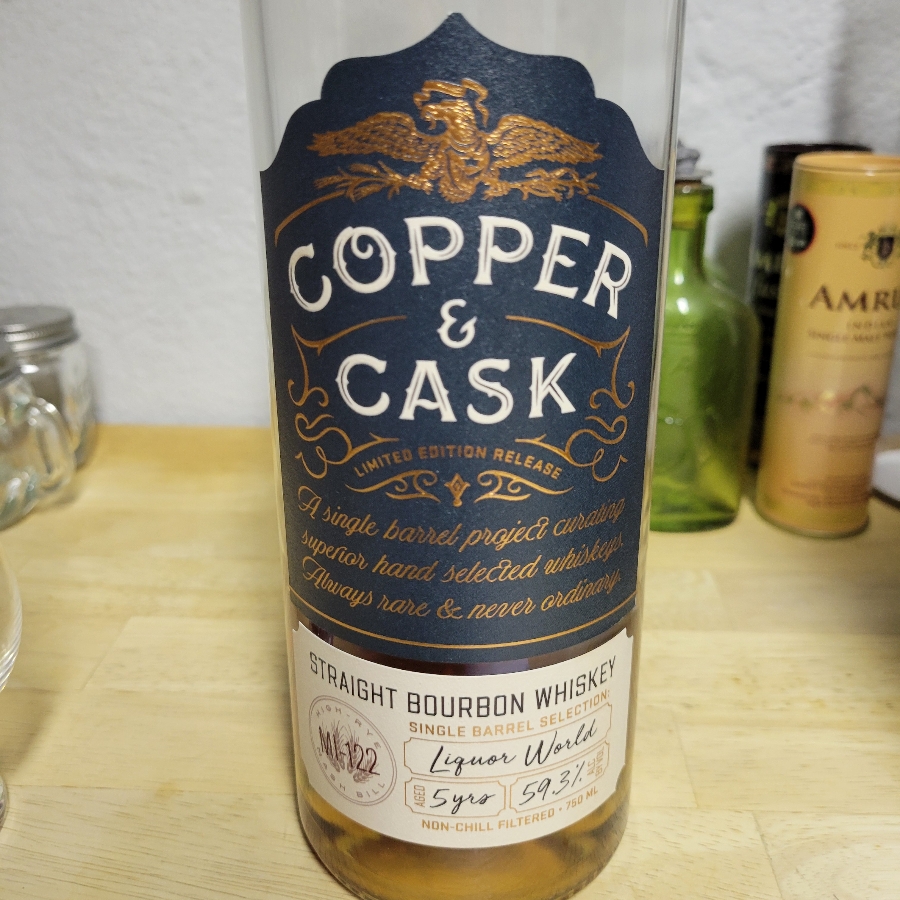 Copper & Cask Straight Bourbon Single Barrel 5yr MI-122