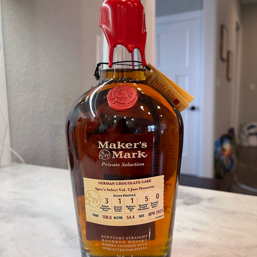 Maker's Mark Private Selection (Spec's German Chocolate Cake)