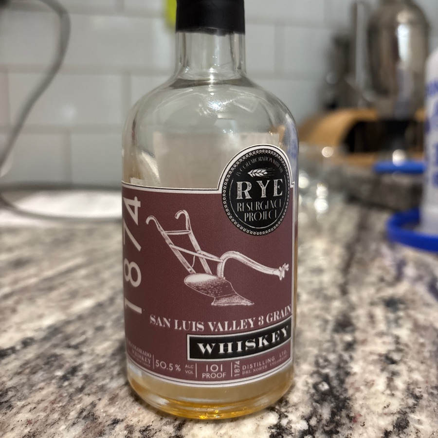 1874 Distilling San Luis Valley 3 grain Whiskey
