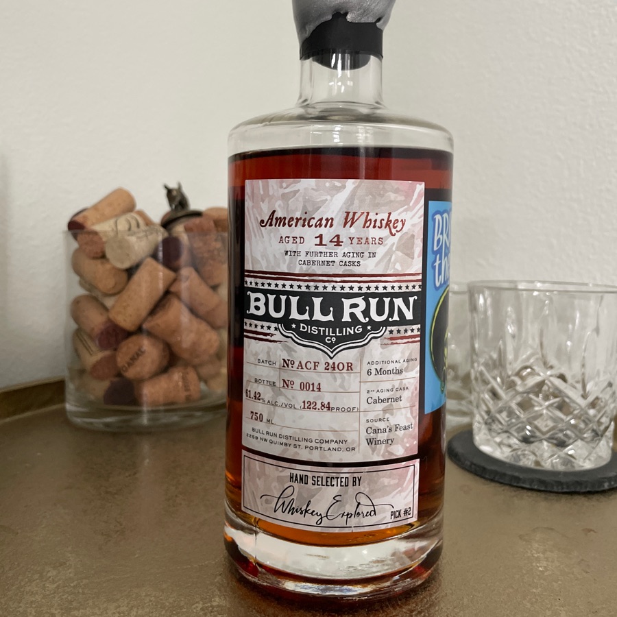 Bull Run Distilling Co American Whiskey Aged 14 Years with Further Aging in Cabernet Casks