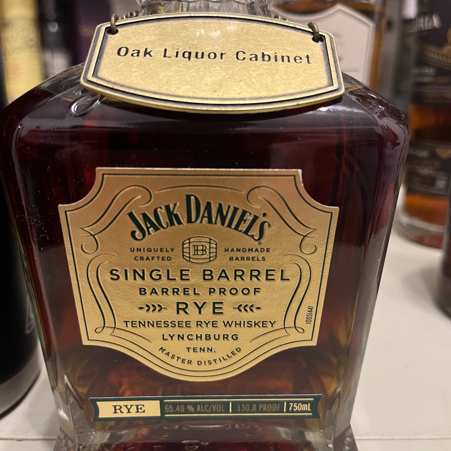 Jack Daniel's Single Barrel Barrel Proof Rye (Oak Liquor Cabinet)