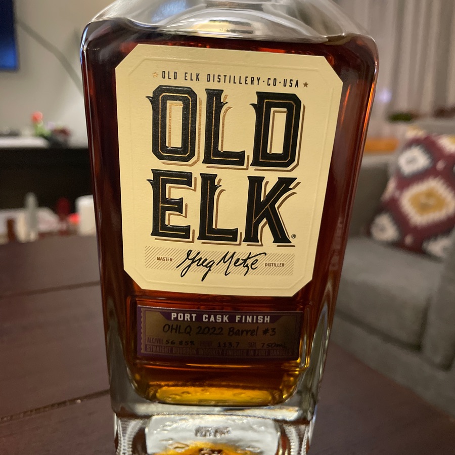 Old Elk Straight Bourbon Whiskey Port Cask Finish (OHLQ 2022  Barrel 3)