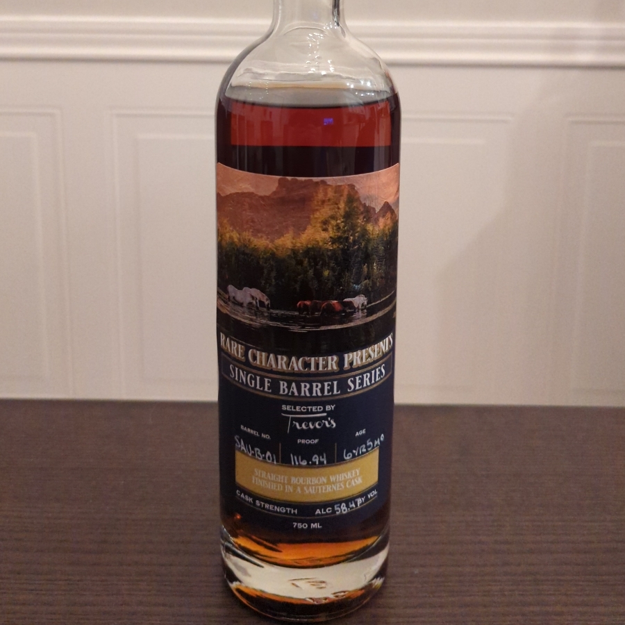 Rare Character Single Barrel Straight Bourbon Whiskey Finished in a Sauternes Cask