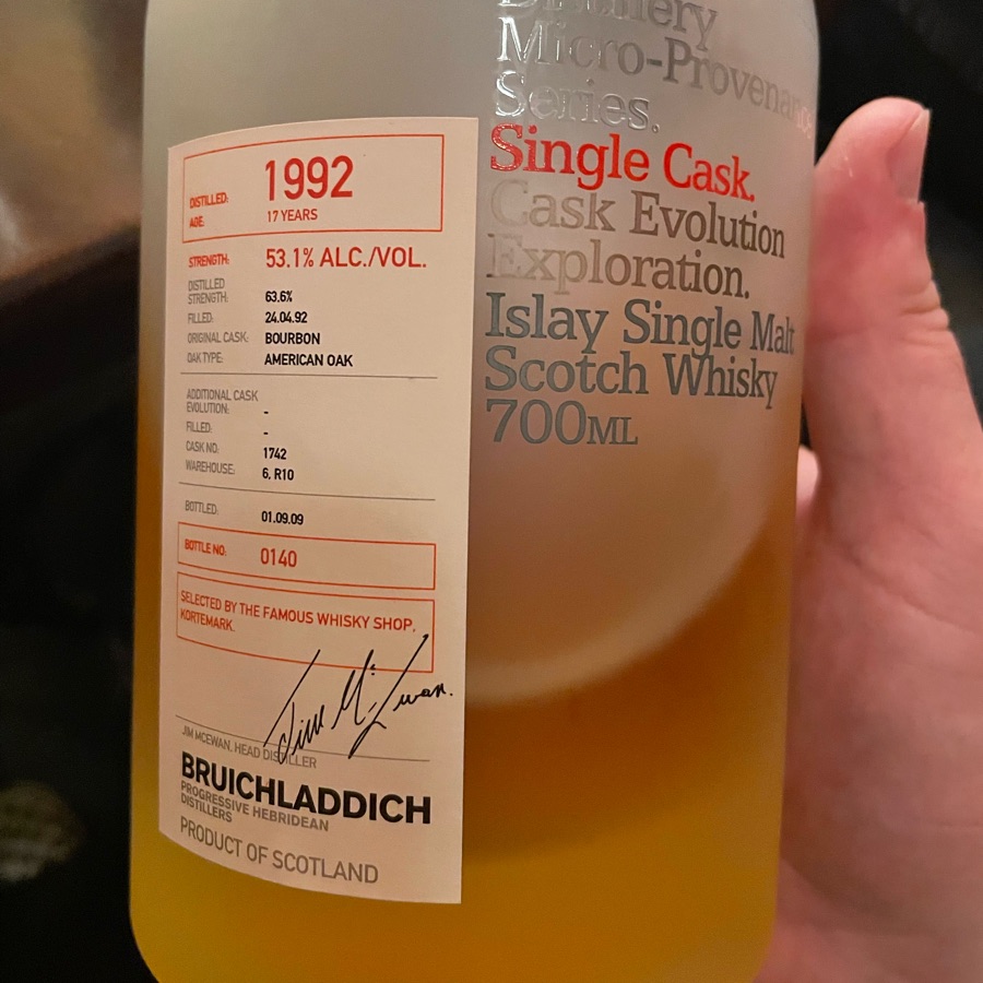 Bruichladdich 1992 17 year Cask No 1742