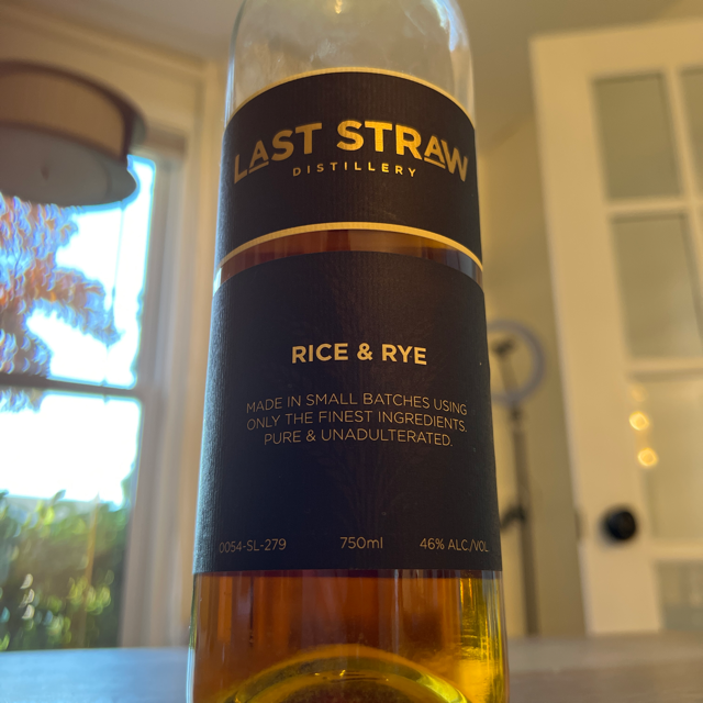 Last Straw Distillery Rice & Rye