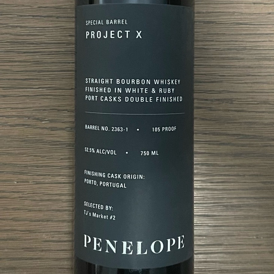 Penelope Project X Straight Bourbon Whiskey Finished In White & Ruby Port Casks Double Finished - TJ's Market 2