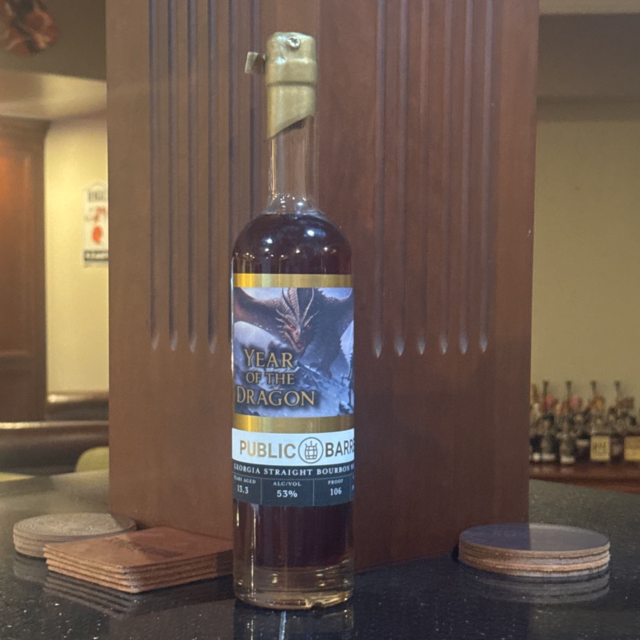 Public Barrel Georgia Straight Bourbon Whiskey 13.3Yrs (Year of the Dragon)