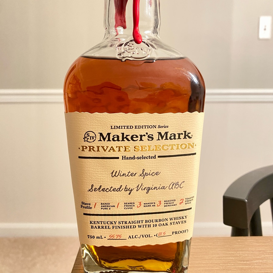 Maker's Mark Private Selection Winter Spice (VA ABC)