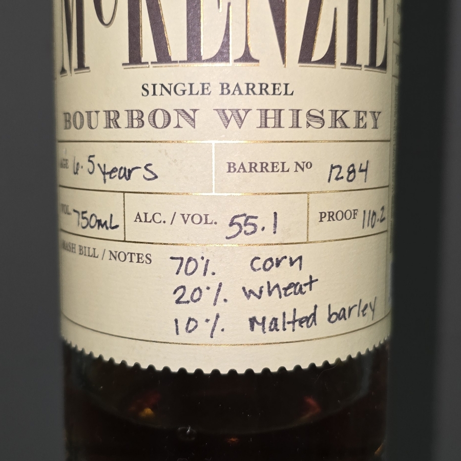 McKenzie Single Barrel (K&L barrel 1284)