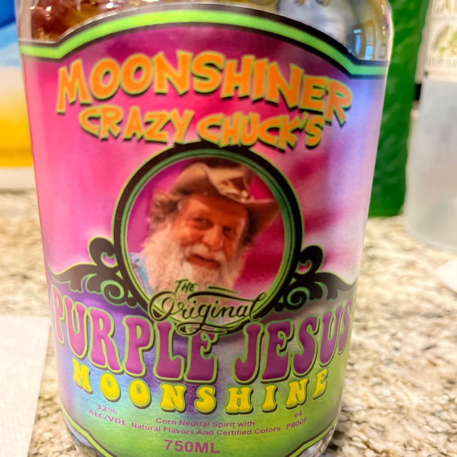 Moonshiner Crazy Chuck's Purple Jesus Moonshine