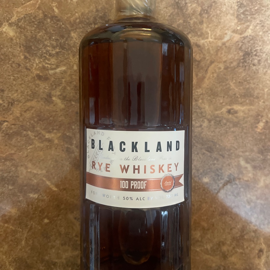 Blackland Limited Edition Rye Whiskey (100 Proof)