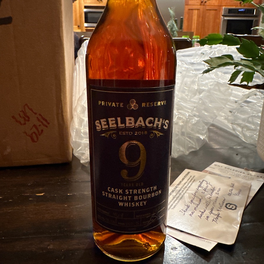 Seelbach's 9 Year Old Cask Strength Straight Bourbon Whiskey (hazmat)