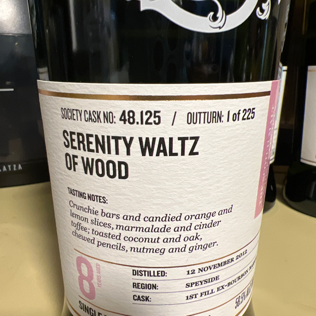 SMWS 48.125 ("Serenity Waltz Of Wood")