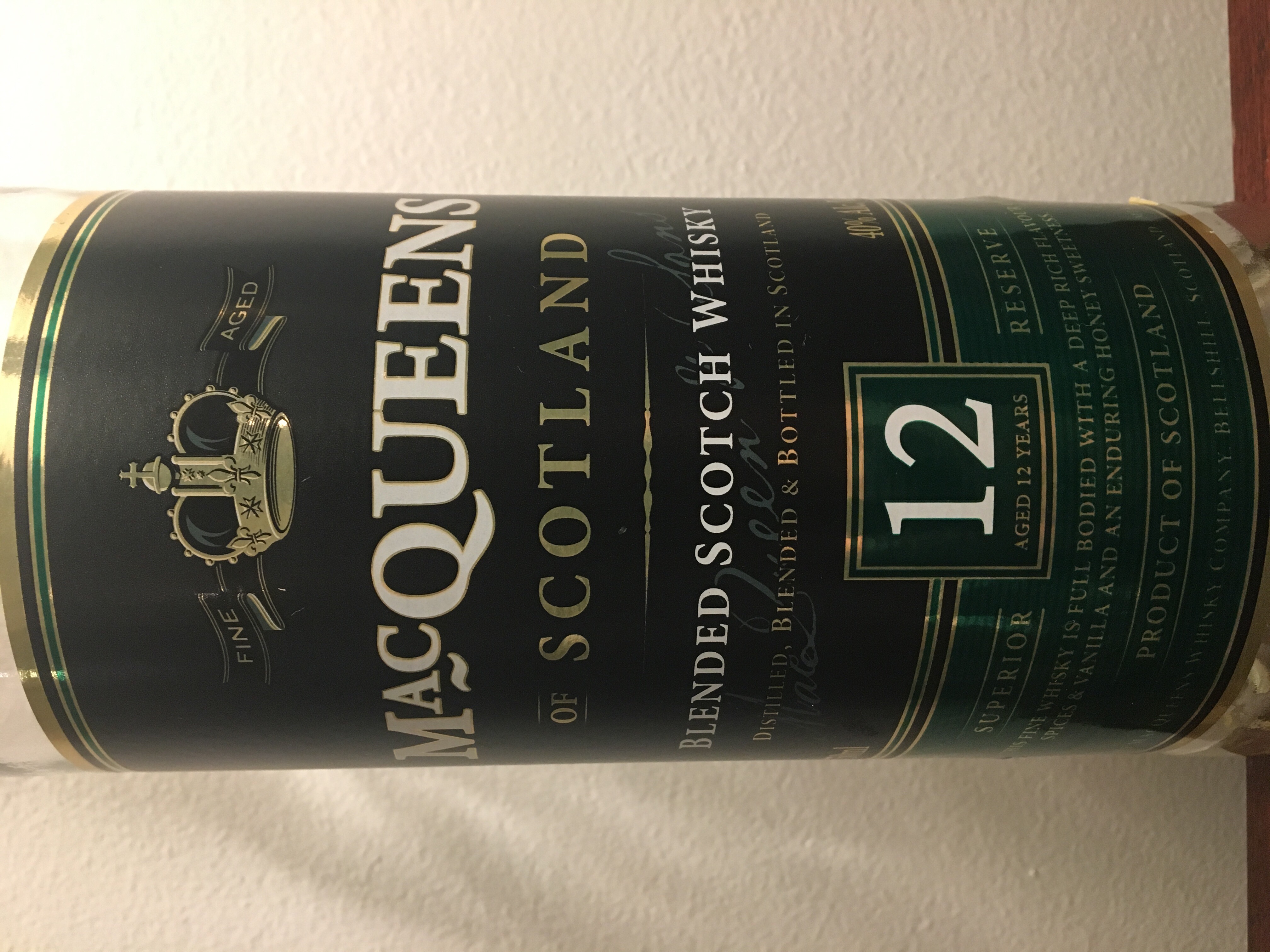 MacQueens 12 year blended scotch whisky