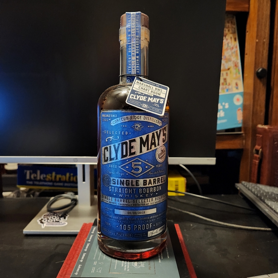Clyde Mays 5 year single barrel straight bourbon Marshall BWS store pick