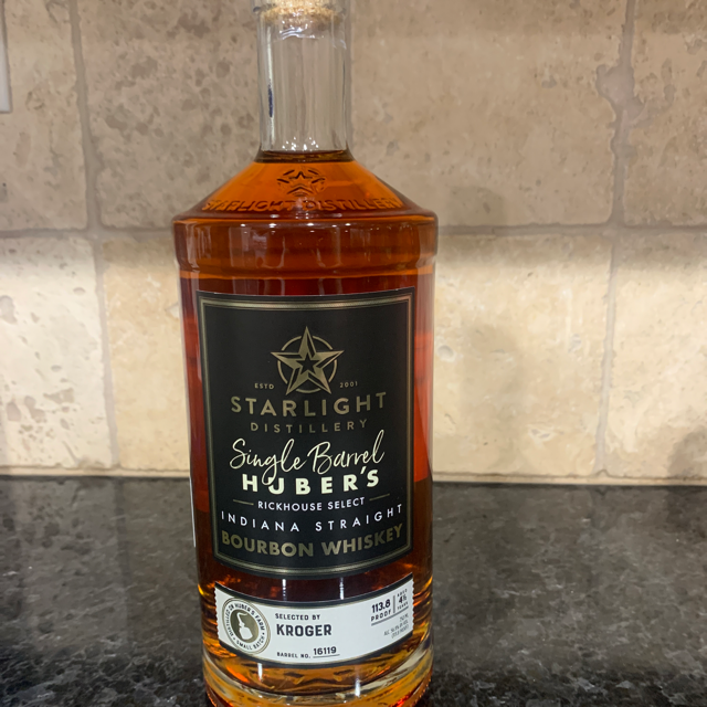 Starlight Single Barrel Huber's Rickhouse Select Indiana Bourbon (Kroger #16119)