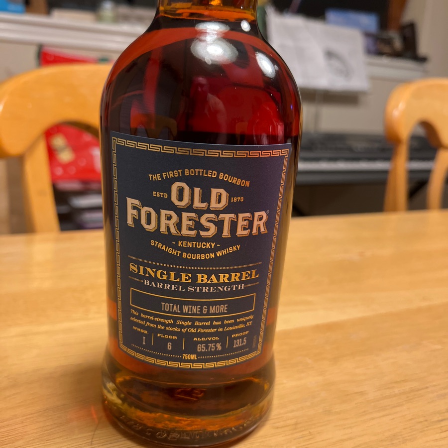 Old Forester Single Barrel Barrel Strength (Total Wine Whse I Floor 6) 2023