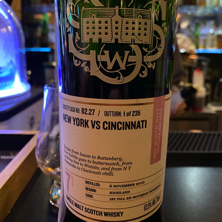 The Scotch Malt Whisky Society New York vs Cincinnati 82.27