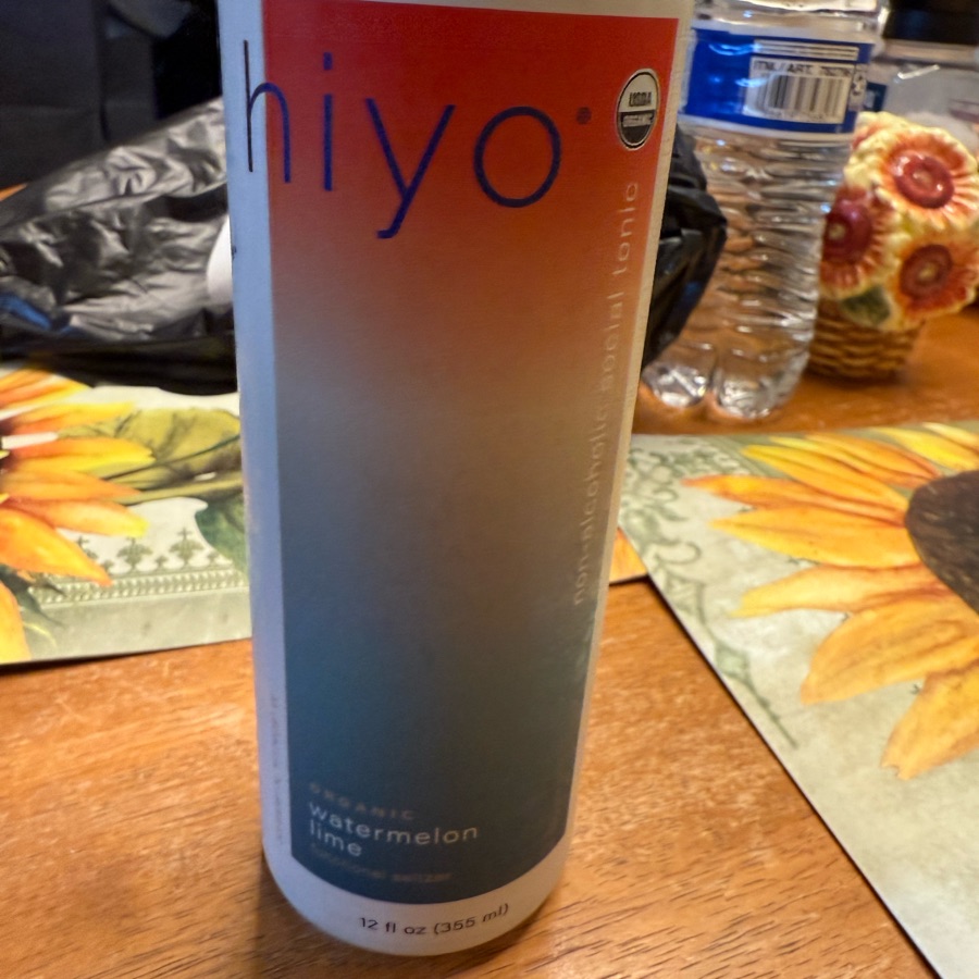 hiyo Organic Watermelon Lime functional seltzer