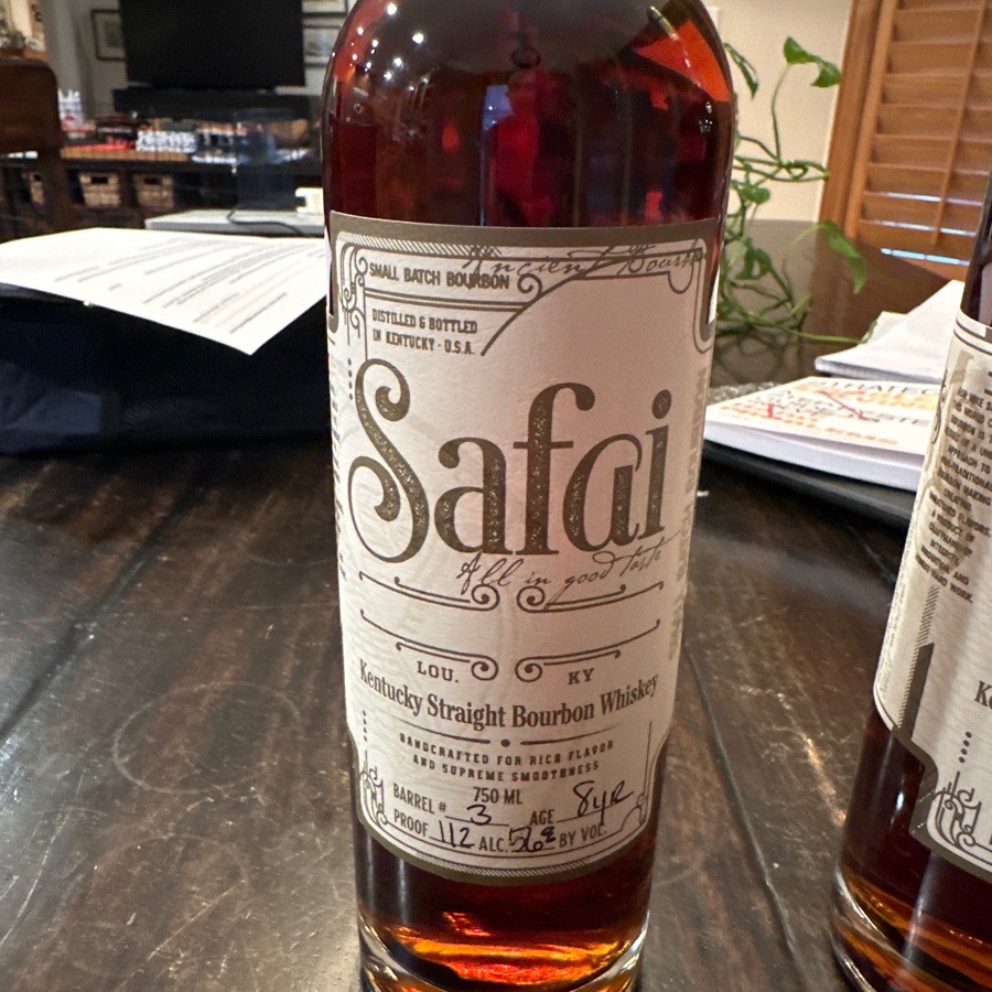 Safai Kentucky Straight Bourbon Whiskey Barrel #3