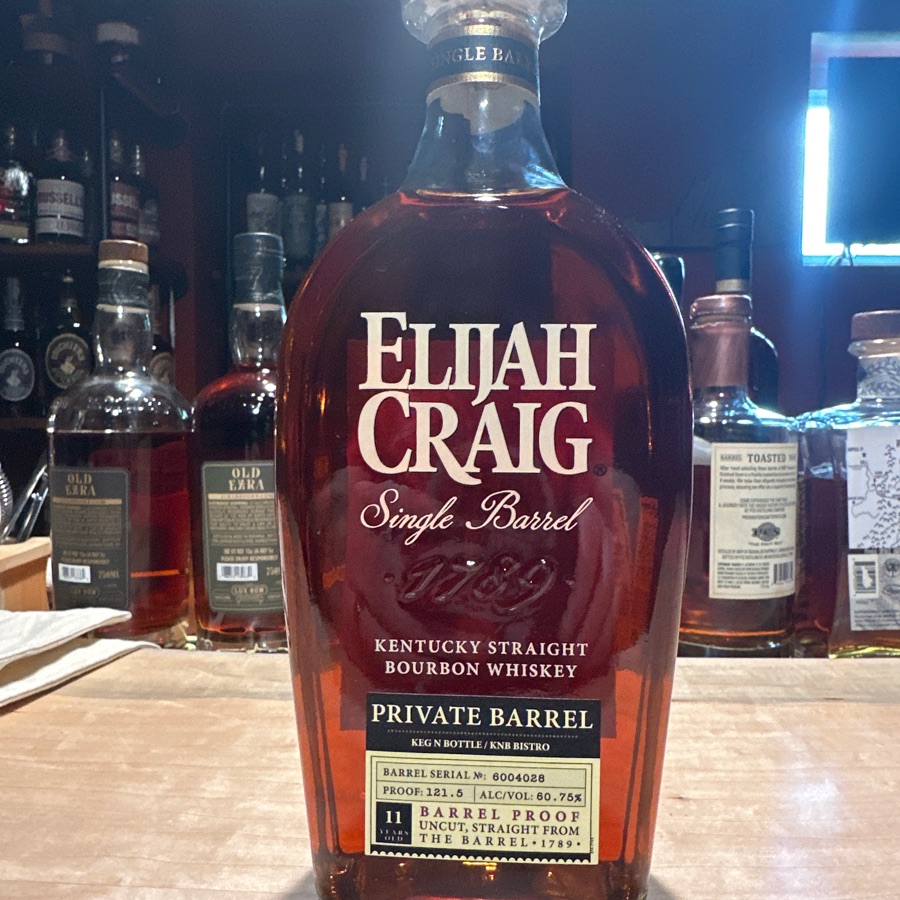 Elijah Craig Single Barrel Private Barrel - Keg N Bottle/KNB Bistro "Cigar Heritage"
