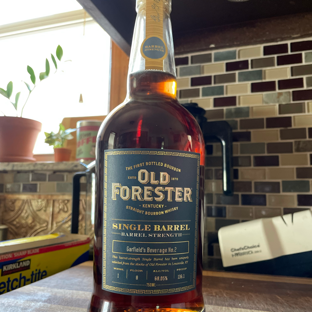 Old Forester Single Barrel Bourbon Barrel Strength (Garfields)