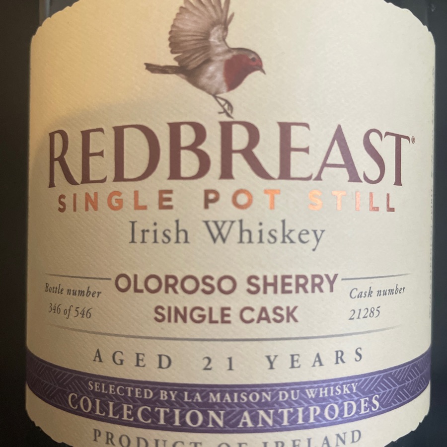 Redbreast 21 Oloroso Sherry Single Cask (selected by La Maison Du Whisky)