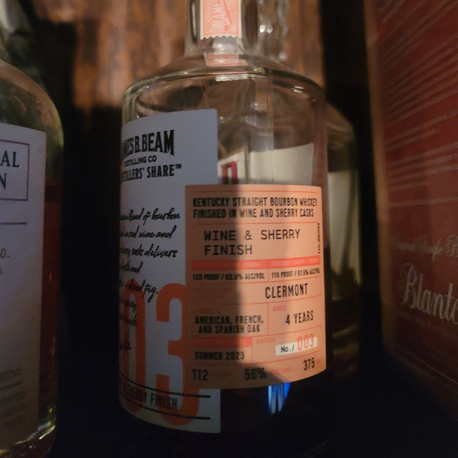 Jim Beam Distiller's Share Bourbon Finished in Wine & Sherry Batch 03
