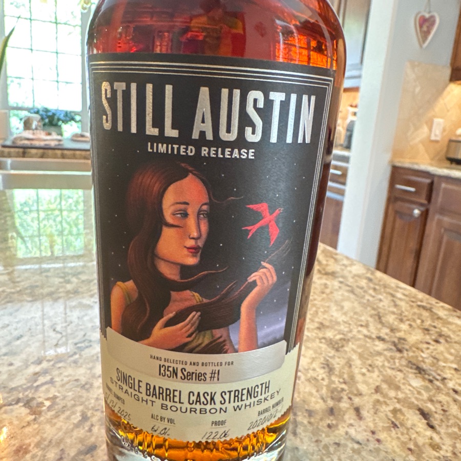 still, Austin limited release, single barrel, cask strength, straight bourbon whiskey I35N series #1