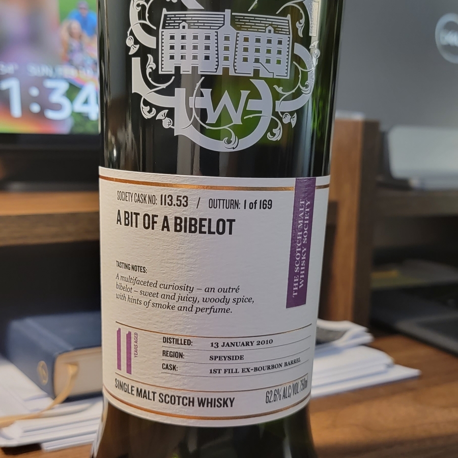 SMWS cask 113.53 A bit of Bibelot
