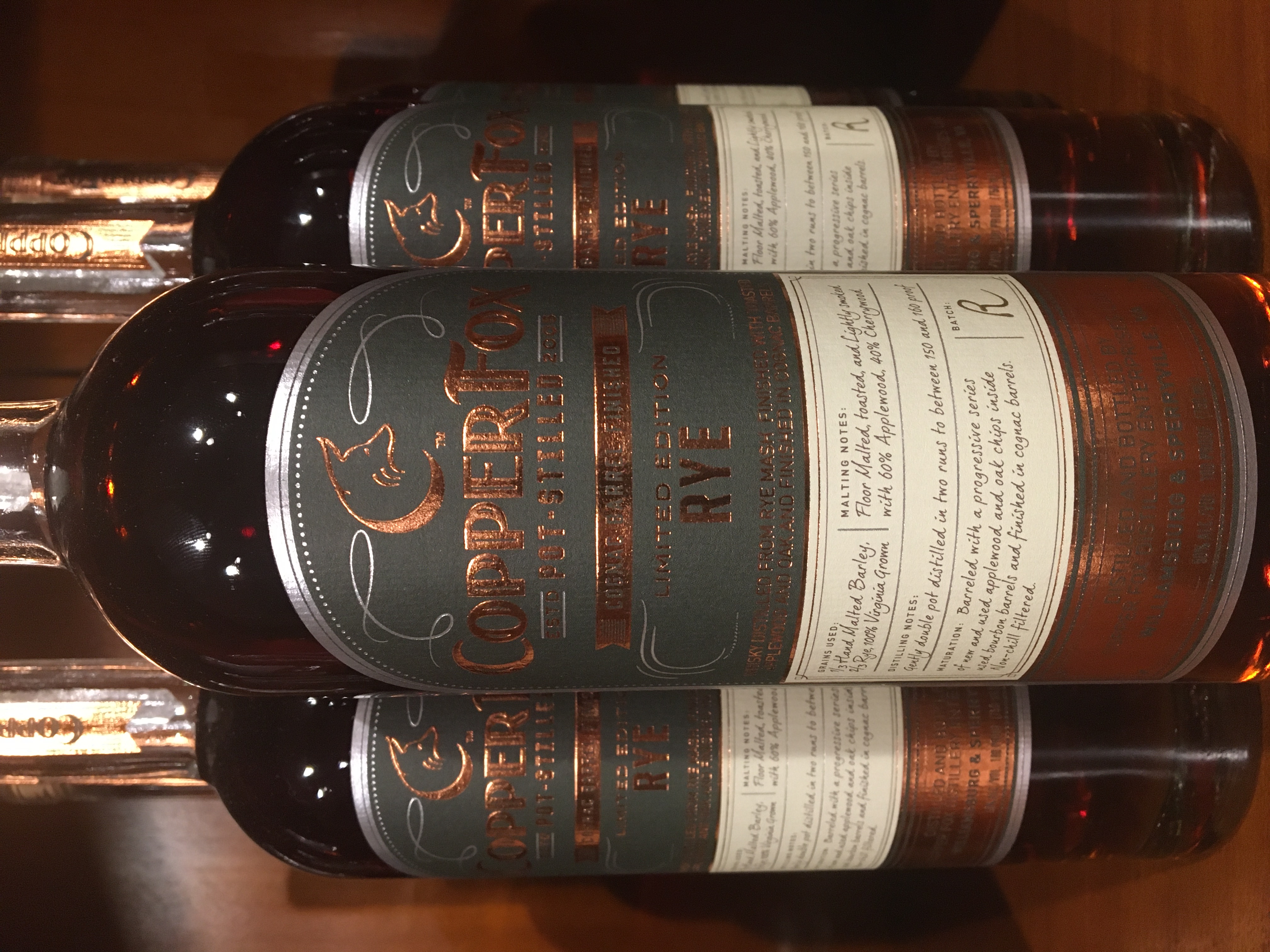 Copper Fox Rye Cognac Barrel Finished