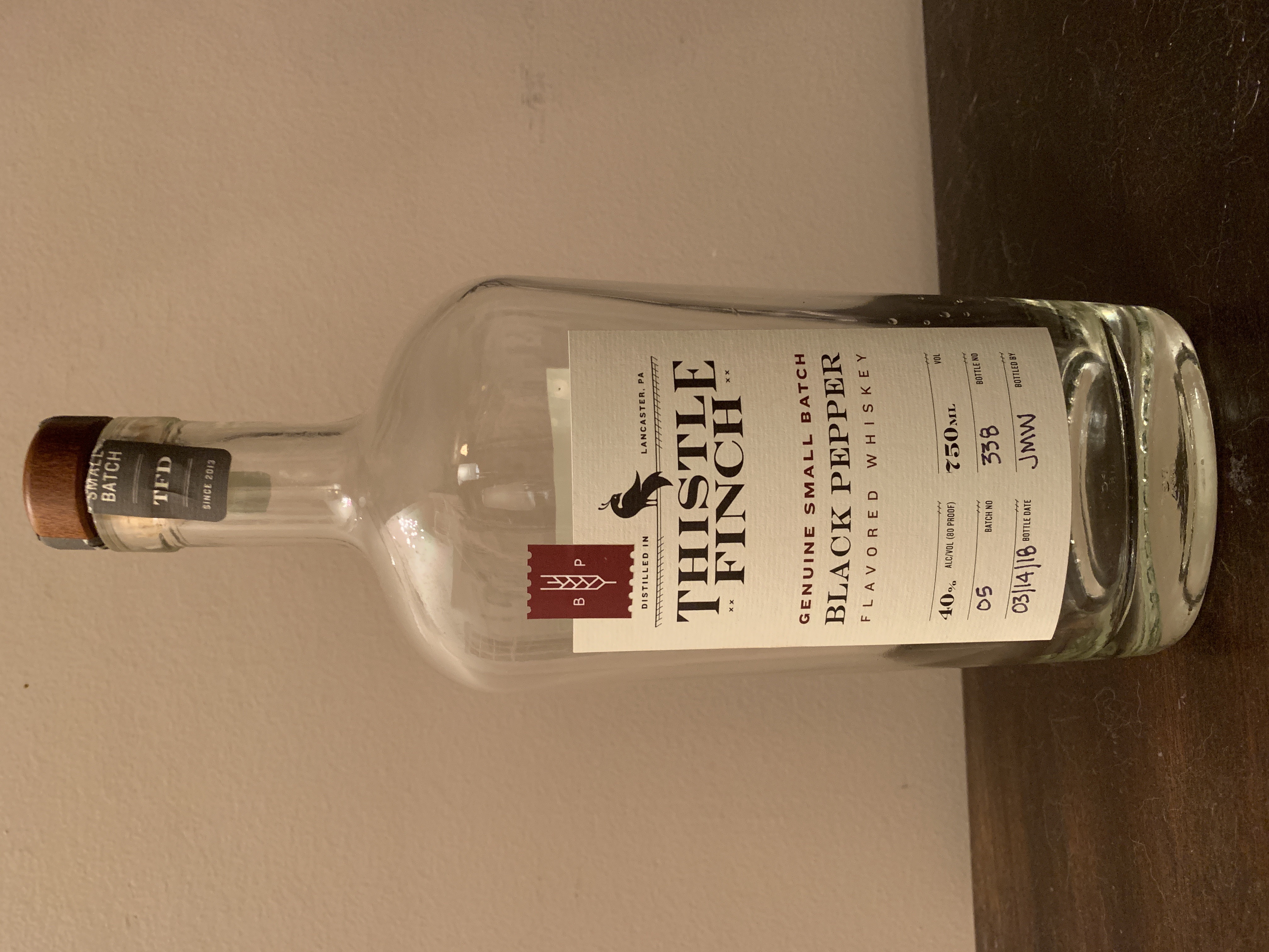 Thistle Finch Black Pepper Flavored Whiskey