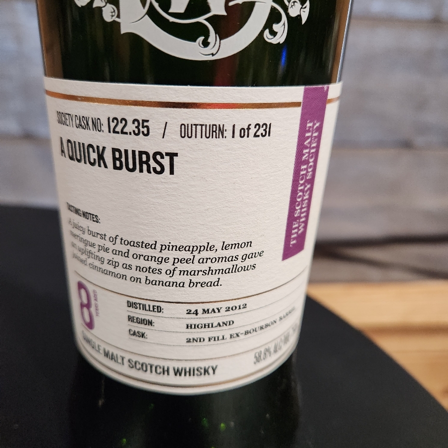 SMWS 122.35 A Quick Burst Single Malt Scotch Whiskey