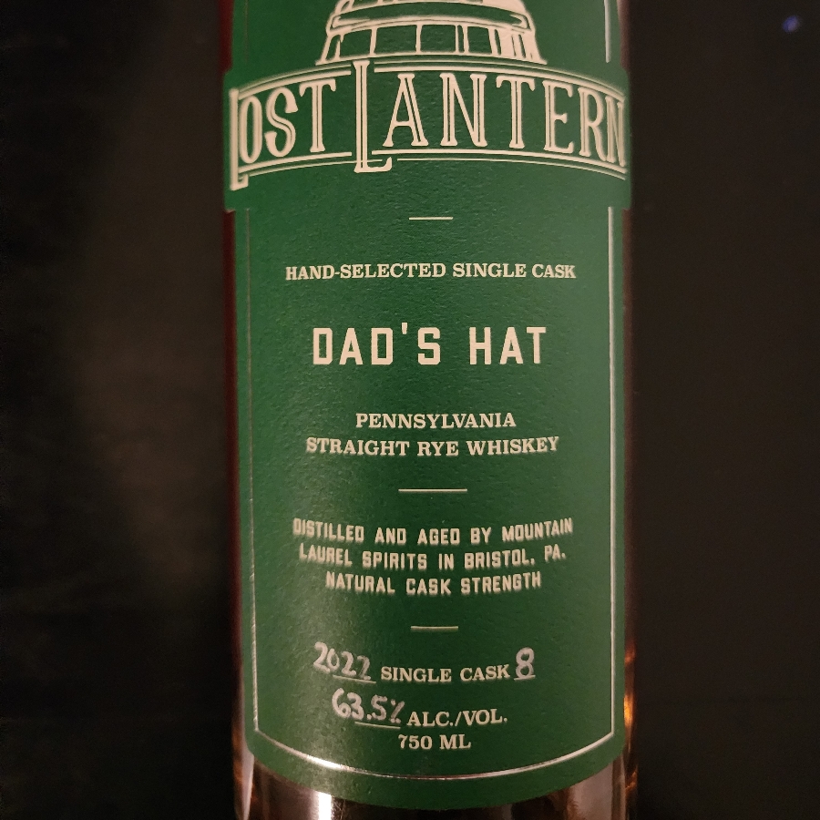 Dad's Hat Pennsylvania Straight Rye 2022 Single Cask #8 (Lost Lantern)
