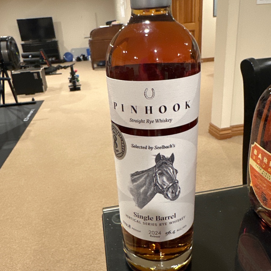 Pinhook Single Barrel Vertical Series Rye Whiskey Aged 8 Years