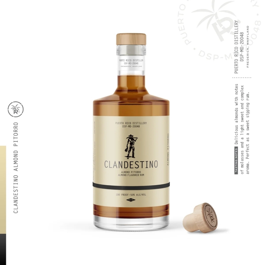 Puerto Rican Distillery Clandestino Almond Pitorro