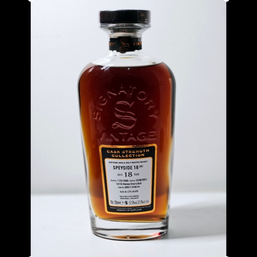 Signatory Vintage Cask Strength Speyside 18yo 2005