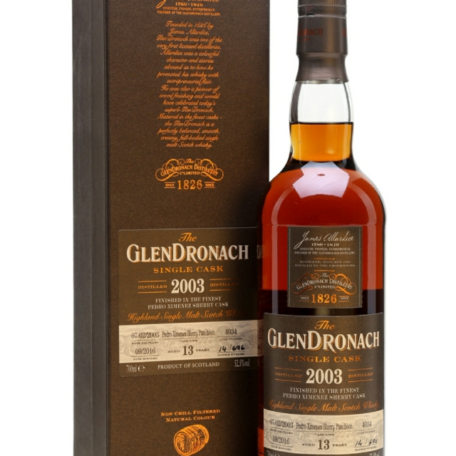 Glendronach Single Cask 2003, 13yo Sherry Puncheon