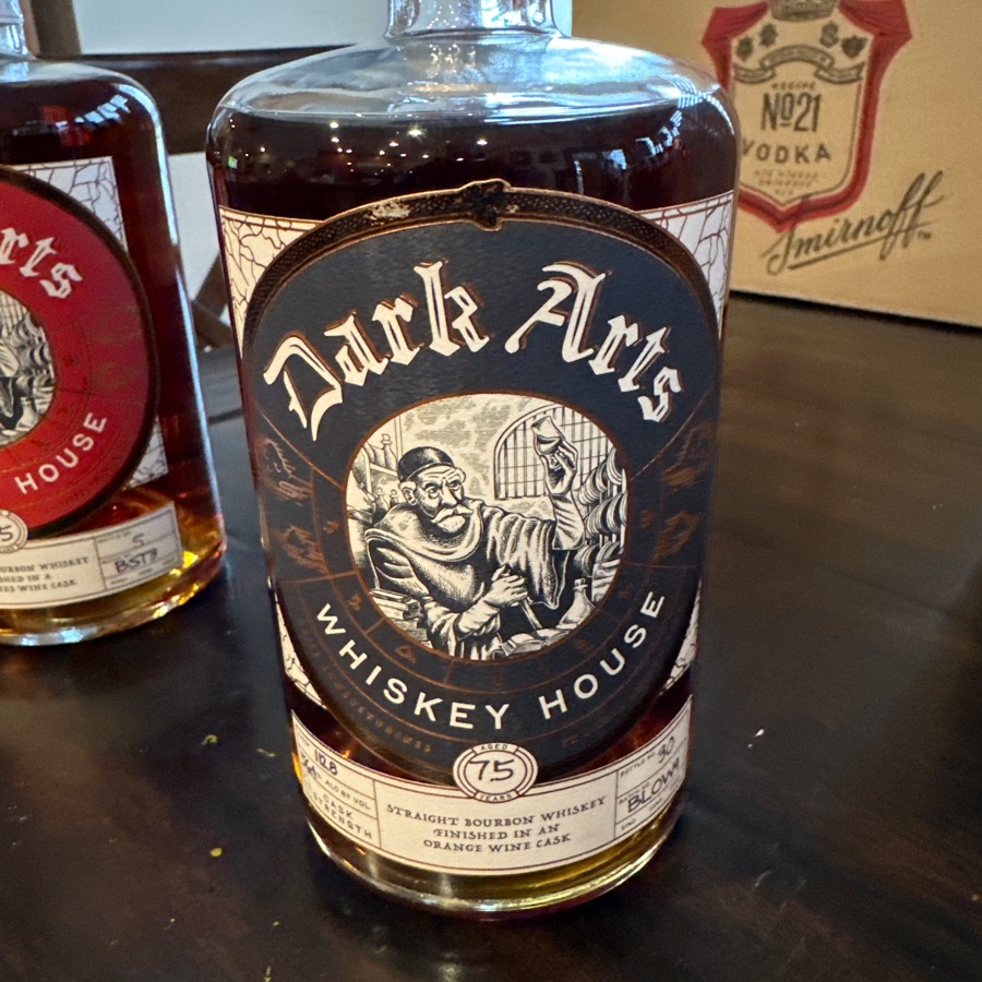 Dark Arts Whiskey House Straight Bourbon Whiskey finished in an Orange Wine Cask