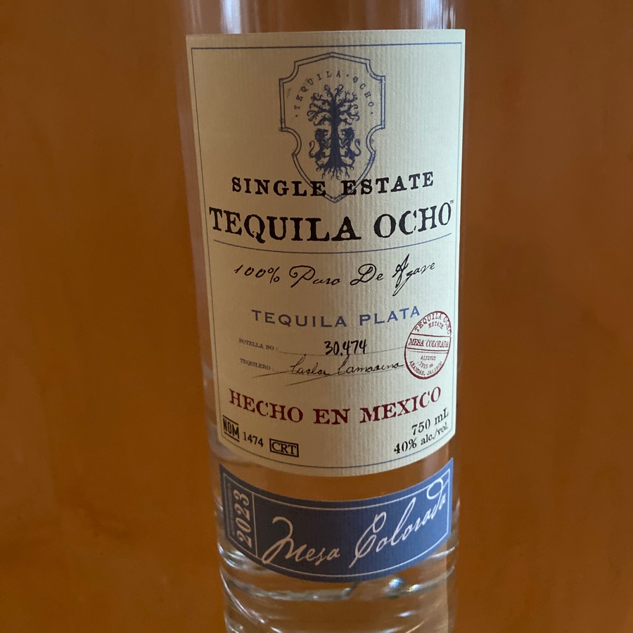 Tequila Ocho Plata Mesa Colorada 2023