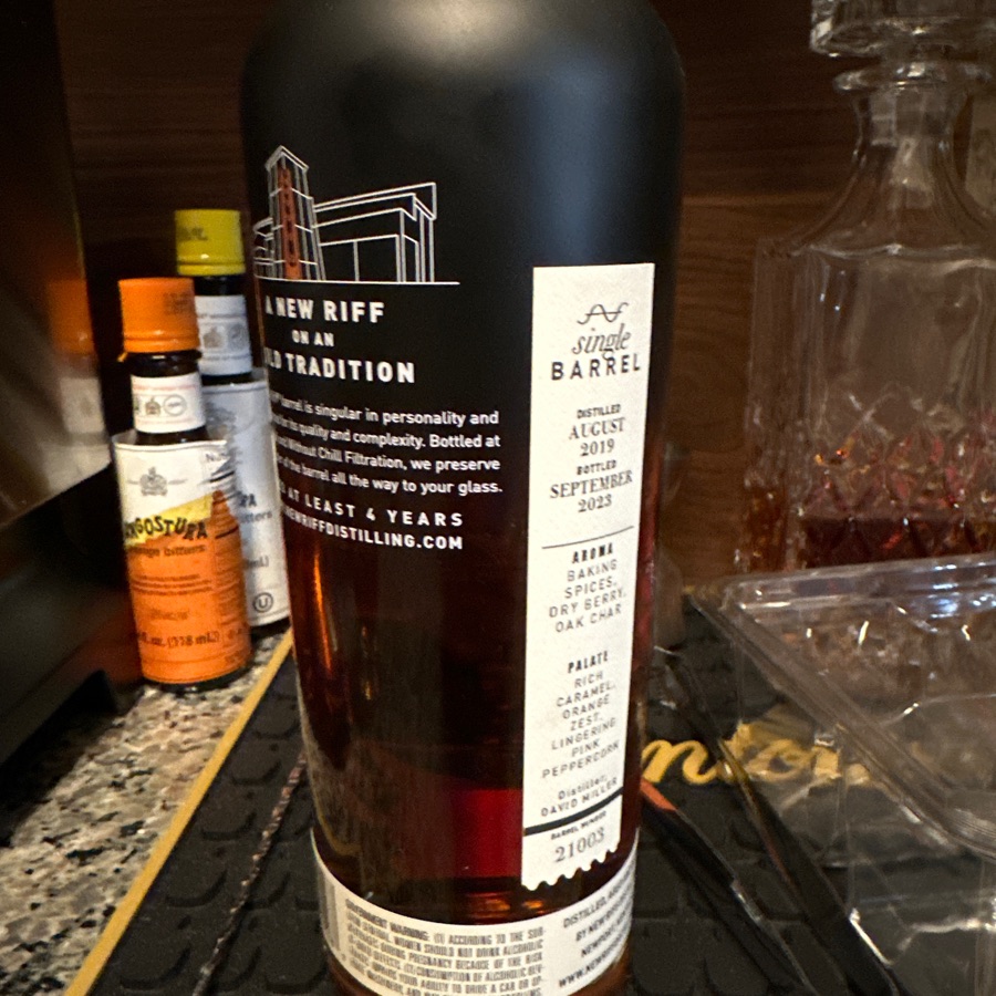 New Riff Single Barrel (Distillery Pick #21003)