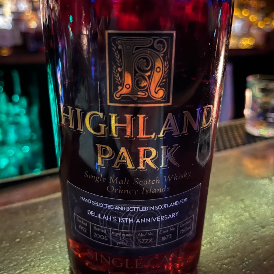 Highland Park 1992 13 Years (Delilah's 13th Anniversary)