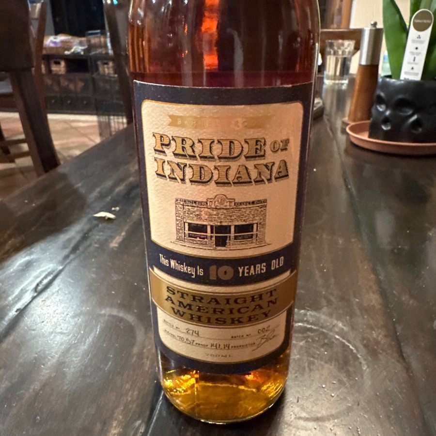 Pride of Indiana Barrel Proof Straight American Whiskey
