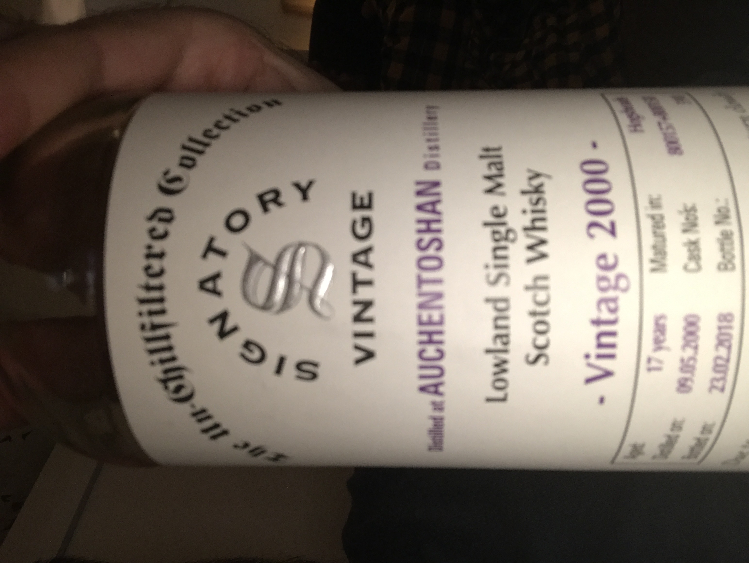 Auchentoshan 2000 17 Year Un-Chillfiltered Collection (Signatory)