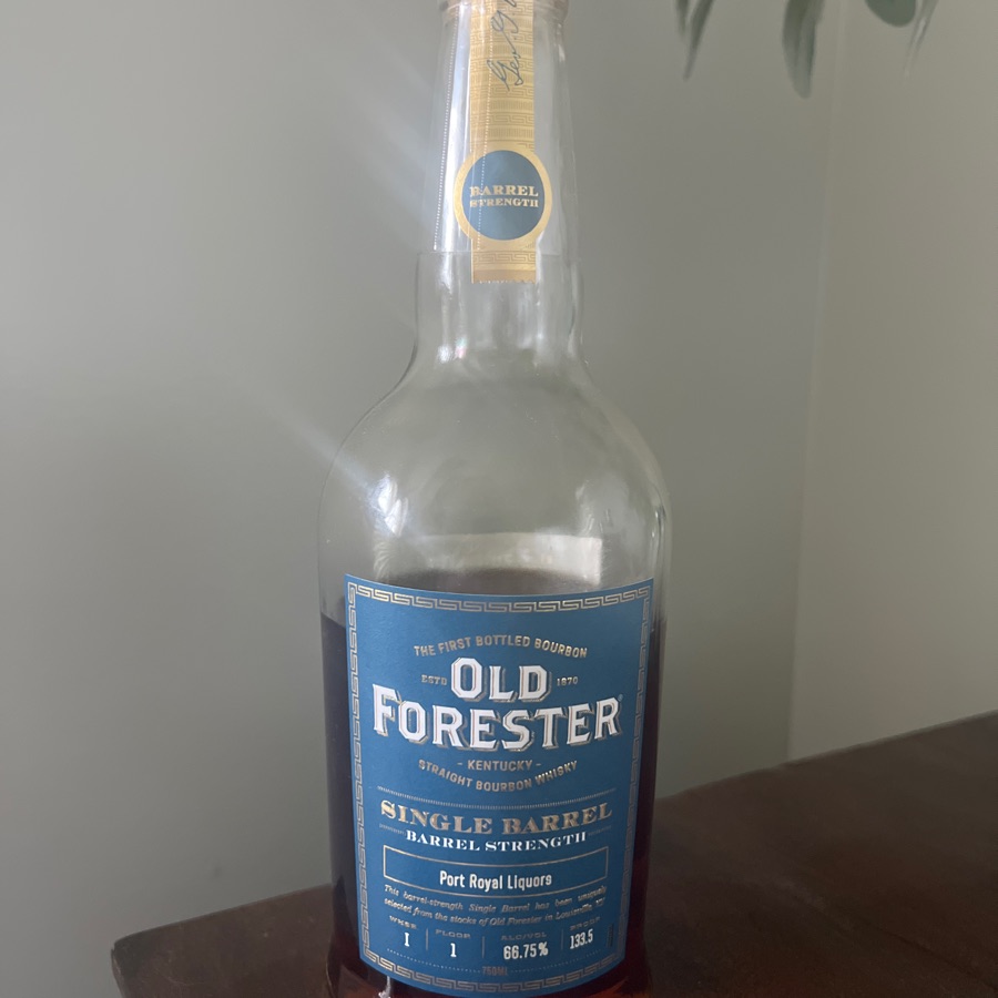 Old Forester Single Barrel Barrel Strength Store Pick
