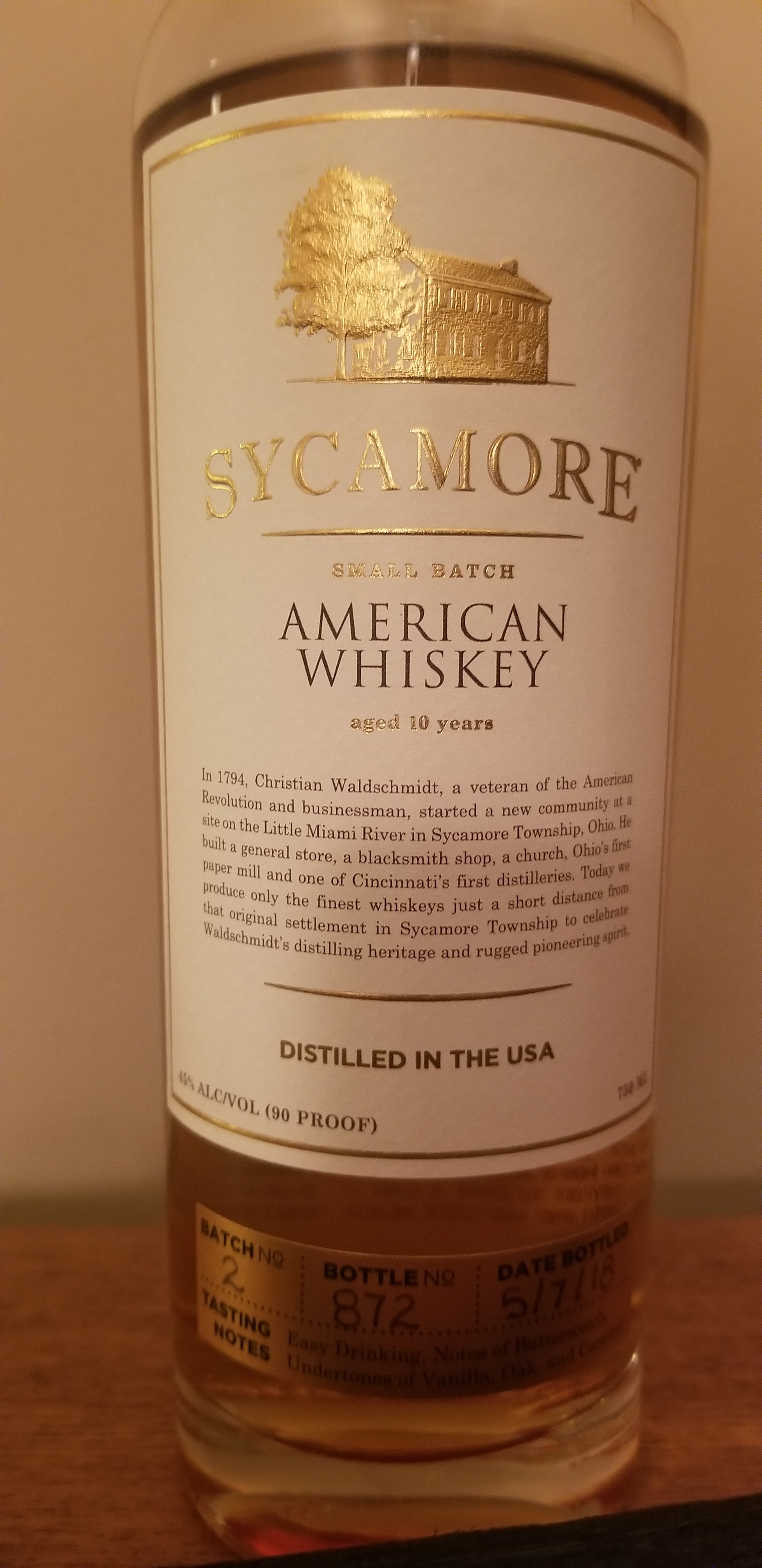 Sycamore Small Batch American Whiskey